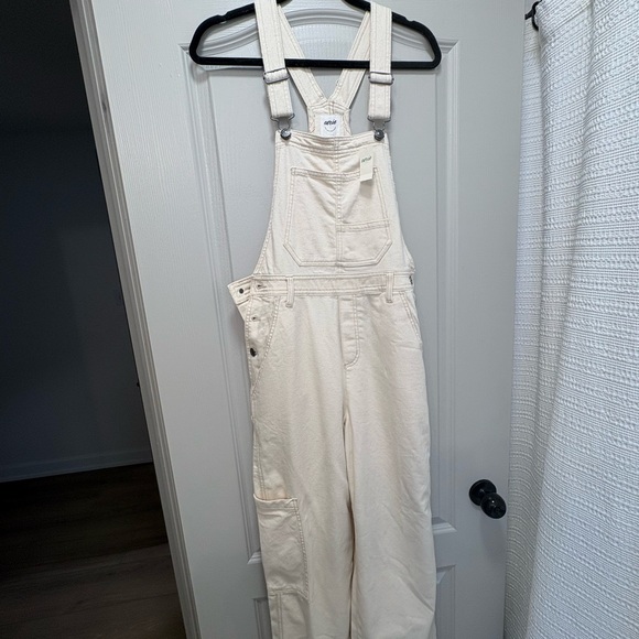 Aerie Beige Denim Overalls - Picture 3 of 10